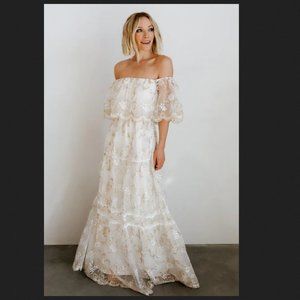 BALTIC BORN | Aurora Off Shoulder Maxi Dress | Size M